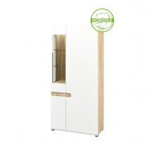 Двухстворчатый комбинированный шкаф в гостиную Леонардо МН-026-19 белый правый Двухстворчатый комбинированный шкаф в гостиную Леонардо МН-026-19 белый правый