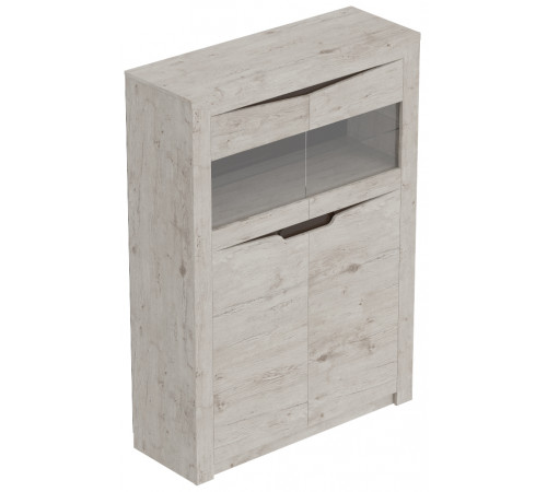 Шкаф-витрина Соренто двухдверный дуб бонифаций
