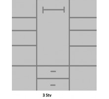 Трехстворчатый шкаф для одежды Авиньон MUR-111-03 с зеркалом Трехстворчатый шкаф для одежды Авиньон MUR-111-03 с зеркалом