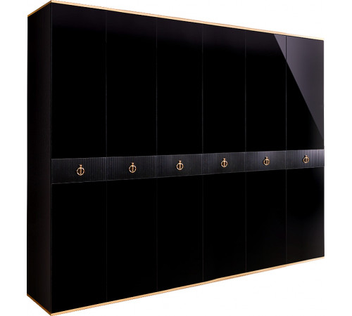 Шестистворчатый шкаф для одежды  Rimini Solo РМШ2/6 (s) (черный) Шестистворчатый шкаф для одежды  Rimini Solo РМШ2/6 (s) (черный)