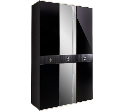 Трехстворчатый шкаф для одежды с зеркалом Rimini Solo РМШ1/3 (s) (черный) Трехстворчатый шкаф для одежды с зеркалом Rimini Solo РМШ1/3 (s) (черный)