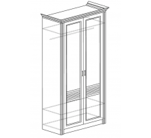 Двухдверный шкаф для одежды Орлеан 835 ясень белый
