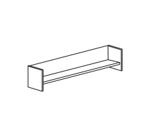 Навесная полка в гостиную Лира 46 темная Навесная полка в гостиную Лира 46 темная
