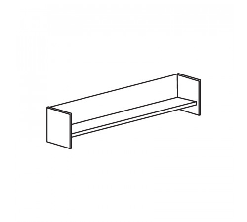 Навесная полка в гостиную Лира 46 темная Навесная полка в гостиную Лира 46 темная