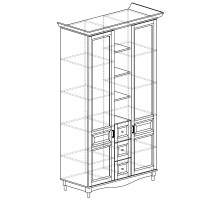 Шкаф комбинированный Прованс 400